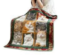 keloppasit Bed Throws Blanket - Skin-Friendly Cat Print,Decorative Blanket - for Couch Living Room Kitchen Bedroom Chair Car Bed Women Men Kid Boys Girls Adult