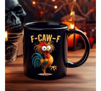 keloppasit F Caw F Mug, 350ml Funny Chicken Mug, Novelty Ceramic Rooster, Exaggerated Expressions Water Cup Coffee Mugs, for Christmas Valentines Women Friends Family