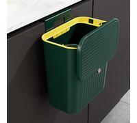 keloppasit Hanging Trash Can, 27x13x29cm, With Lid, Small No Punch Garbage Can, Trash Container Indoor Compost Bucket, For Cupboard Bathroom Bedroom Camping