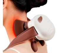 keloppasit Neck Massager | 3-Speed Settings Massage Tools - Adjustable Tissue Shoulder Massager - for Women Dad Mother Home Office Gym Work Travel Exercise Bed Relaxation Rest