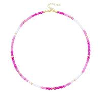 KELORIS PATH Beaded Necklace for Women, Colorful Gemstone Boho Bead Choker for Beach, Trendy Summer Natural Stone Jewelry Gifts, Copper, No Gemstone