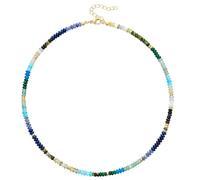 KELORIS PATH Beaded Necklace for Women, Colorful Gemstone Boho Bead Choker for Beach, Trendy Summer Natural Stone Jewelry Gifts, Copper, No Gemstone