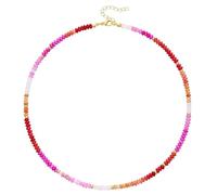 KELORIS PATH Beaded Necklace for Women, Colorful Gemstone Boho Bead Choker for Beach, Trendy Summer Natural Stone Jewelry Gifts, Copper, No Gemstone