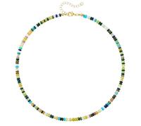 KELORIS PATH Beaded Necklace for Women, Colorful Gemstone Boho Bead Choker for Beach, Trendy Summer Natural Stone Jewelry Gifts, Copper, No Gemstone