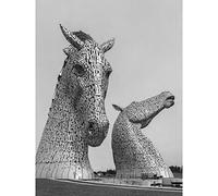 Kelpies Horse Sculptures Falkirk Scotland Large Art Print Poster Wall Decor 18x24 inch
