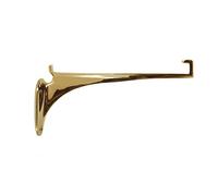 "Kelsall" Polished Brass Glass Shelf Bracket
