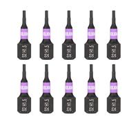 KELSON 10pcs 1.5mm Hex 25mm H1.5 Impact Rated Screwdriver Bits 1/4" Universal
