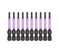 KELSON 10pcs 2.5mm Hex 50mm H2.5 Impact Rated Screwdriver Bits 1/4" Universal