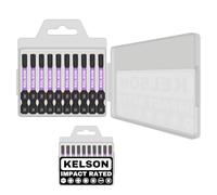 KELSON 10pcs 4mm Hex Drive H4 50mm Impact Rated Screwdriver Bits with Storage Case 1/4" Universal