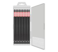 KELSON 10pcs PZ2 150mm Pozi 2 Impact Rated Screwdriver Bits with Storage Case 1/4" Universal