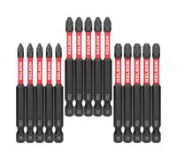 KELSON 15pcs Pozi 75mm PZ1 PZ2 PZ3 Impact Rated Screwdriver Bits 1/4" Universal