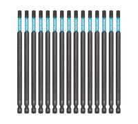 KELSON 15pcs T30 Torx 150mm #30 Impact Screwdriver Bits Extra Long Star Drive 1/4" Universal