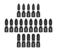 KELSON 20pcs Phillips 25mm PH1 PH2 PH3 Impact Rated Screwdriver Bits 1/4" Universal
