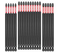 KELSON 20pcs Pozi 150mm PZ1 PZ2 PZ3 Impact Rated Screwdriver Bits 1/4" Universal