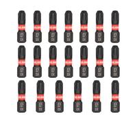 KELSON 20pcs PZ3 25mm Pozi 3 Impact Rated Screwdriver Bits 1/4" Universal