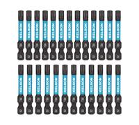 KELSON 25pcs T30 Torx 50mm #30 Star Drive Impact Rated Screwdriver Bits 1/4" Universal