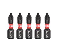 KELSON 5pcs PZ1 25mm Pozi 1 Impact Rated Screwdriver Bits 1/4" Universal
