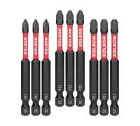 KELSON 9pcs Pozi 75mm PZ1 PZ2 PZ3 Impact Rated Screwdriver Bits 1/4" Universal