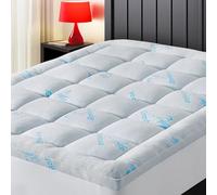 KELTARO Mattress Topper Full Size,Viscose Made from Bamboo Extra Thick Mattress Pad 8-21" Deep Pocket Soft Down Alternative Fill Mattress Protector Pillow Top Mattress Cover(54x75 Inches)