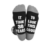 Keltra 30th Birthday Gifts for Men,Funny Socks Gift Ideas for Him Unique Personalised Black Sock It Took 30 years to Look This Good Keepsake for Boyfriend,Son,Mens (30)