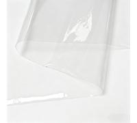KELUBATU Clear PVC Fabric 50cm x 137cm - 0.3mm Transparent Waterproof Vinyl, Plastic Table Cloth Protector Sheet for DIY Table Cover, Raincoat, Craft Projects