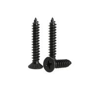 KELUBATU M3 Carbon Steel Black Phillips Screws, Countersunk Head Wood Screws Self-Tapping for Furniture, Woodworking-M3 x 30 mm 80 Pcs and M6 Screw Anchors 20 Pcs