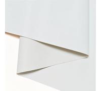 KELUBATU Plain Faux Leather Fabric Sheet 50cm x 140cm Waterproof Scratch-Resistant Leatherette Upholstery Material, Easy to Cut and Clean for Furniture Refurbishment, DIY, Sofa Repair (White)