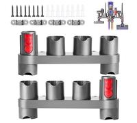 keluke Premium Accessory Holders for Dyson Vacuum Cleaners - Wall Mount and Docking Station Organizer for Dyson V15 V7 V8 V10 V11 Model, with 10 Storage Adapters (2 Pack)