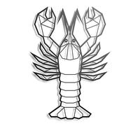 keluly Lobster Metal Sculpture Wall Ornament Decorative Item Posters, Souvenirs, Posters, Decorations, Sea Animals, Gift for Sea and Ocean Lovers, Explorers, Fishermen