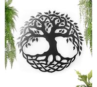 keluly Metal decoration. Floating Wall Sculpture, with Shadows, in steel. (43 x 31 cm., Tree of Life)