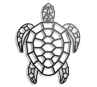 keluly Metal Decoration Floating Wall Sculpture with Shadows Steel (43 x 31 cm, Turtle)