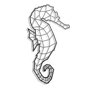 keluly Metal Decoration Floating Wall Sculpture with Shadows Steel (Seahorse, 43 x 31 cm)