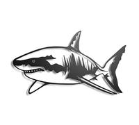 keluly Metal Decoration Floating Wall Sculpture with Shadows Steel (Shark, 43 x 31 cm.)