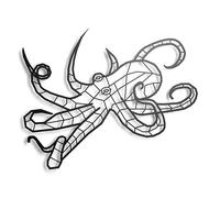 keluly Octopus Metal Sculpture Wall Ornament Decorative Element Poster Souvenir Poster Decoration Sea Animals Gift for Sea and Ocean Fans Explorers Fisherman Sailors