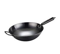 KELUNIS Chinese Hand Hammered Iron Woks, Uncoated Stir Fry Pans with Help Handle, More Suitable for Gas Stove, Recommended for 2-8 People