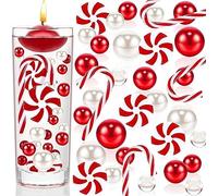 Kelurul 10058 PCS Christmas Vase Filler, Christmas Vase Filler Beads Pearl and Various Sizes Candy Water Gel Beads for Vase Filler Table Centerpieces Party Decor Suitable for 3 Vases