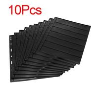Kelvenix 10x Stamp Album Stock Pages Double Sided in Black | Size: 500mm Kelvenix Black 500mm