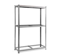 Kelvenix 120 x 40 x 180 cm 3-Tier Industrial Tire Rack Storage Adjustable Shelf in Silver | Size: 0.6m2 Kelvenix Silver 0.6m2