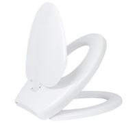 Kelvenix 1x Soft Close Oval Shape Plastic White Bathroom Toilet Loo Seat Kelvenix White