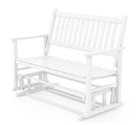 Kelvenix 2 Seats Outdoor Glider Bench in White | Size: 0.6m2 Kelvenix White 0.6m2