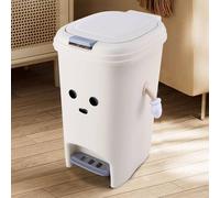 Kelvenix 20 L Cream White Creative Dual-Open Trash Can | Size: 0.6m2 Kelvenix White 0.6m2