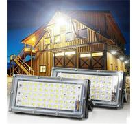 Kelvenix 2X 50W Waterproof LED Flood Light White Floodlight Outdoor in Black Kelvenix Black