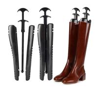 Kelvenix 2x Long Automatic Boot Shoe Trees Shapers in Black Kelvenix Black