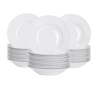 Kelvenix 36x White Soup Bowls 23cm Porcelain Ramen Noodle Serving Dishes Kelvenix White