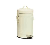 Kelvenix 3LTR Cream Style Pedal Bin Retro Rubbish Waste Dustbins | Size: 0.6m2 Kelvenix Cream 0.6m2