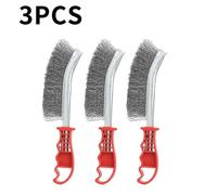 Kelvenix 3PC Heavy Duty Wire Hand Brush in Red | Size: 0.6m2 Kelvenix Red 0.6m2
