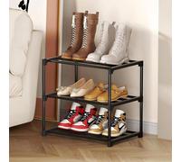 Kelvenix 3Tier Shoe Rack Free Standing Shoes Storage Tall in Black Kelvenix Black