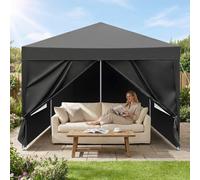 Kelvenix 3x3M Heavy Duty Gazebo Marquee Pop UP Waterproof in Black | Size: 0.6m2 Kelvenix Black 0.6m2
