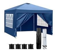 Kelvenix 3x3M Pop Up Gazebo Marquee Outdoor Garden in Blue | Size: 0.6m2 Kelvenix Blue 0.6m2