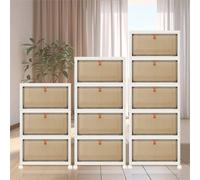Kelvenix 4 Tier Plastic Storage Drawers Box Tower Unit in Beige | Size: 500mm Kelvenix Beige 500mm